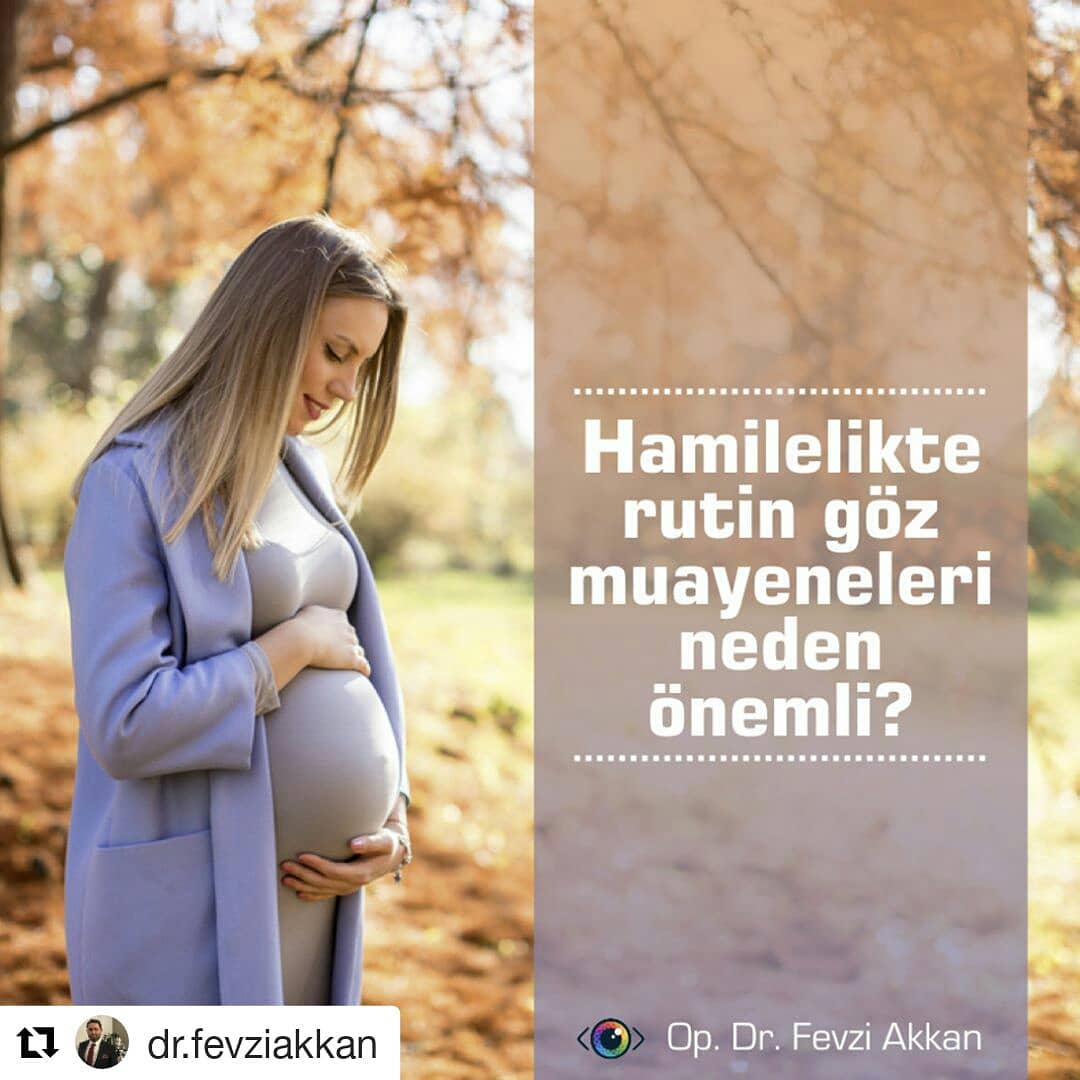#Repost @dr.fevziakkan (@get_repost)
・・・
Gebelik esnasında retinada yeni kılcal damarlar normalden daha hızlı şekilde oluşur ve bu durum şekerin kontrolünü zorlaştırır. Bu nedenle, gözde ve görmede herhangi bir sorun olmasa bile, hamilelikte 2 ayda bir göz muayenesi tekrarlanmalıdır.

#göz #gözsağlığı #eyehealth #hamilelik #gebelik #hamilesağlığı #gözmuayenesi #rutinmuayene #dünyagöz #fevziakkan